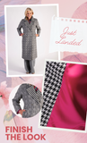 Grey Coat with Houndstooth Collar