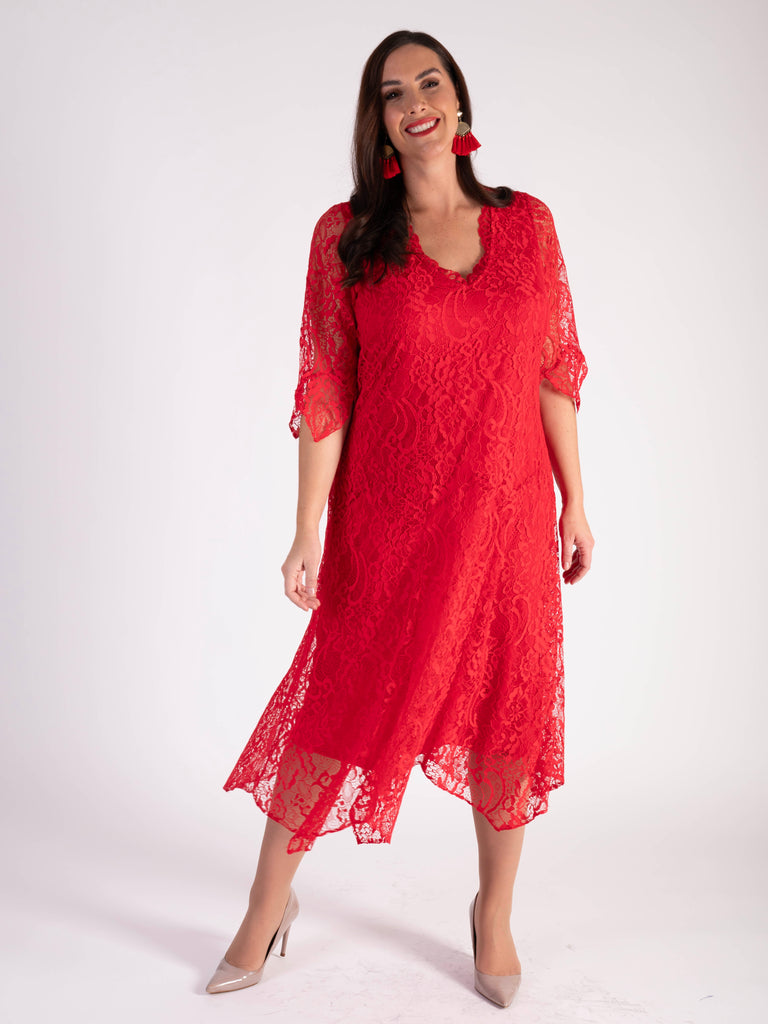 Poppy Scallop Detailed Active Dress: Blue