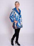 Franz Marc Tower of Blue Horses / Mid Blue Reversible Raincoat