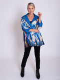 Franz Marc Tower of Blue Horses / Mid Blue Reversible Raincoat