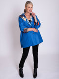Franz Marc Tower of Blue Horses / Mid Blue Reversible Raincoat
