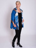 Franz Marc Tower of Blue Horses / Mid Blue Reversible Raincoat