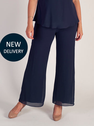 Plus Size Navy Trousers