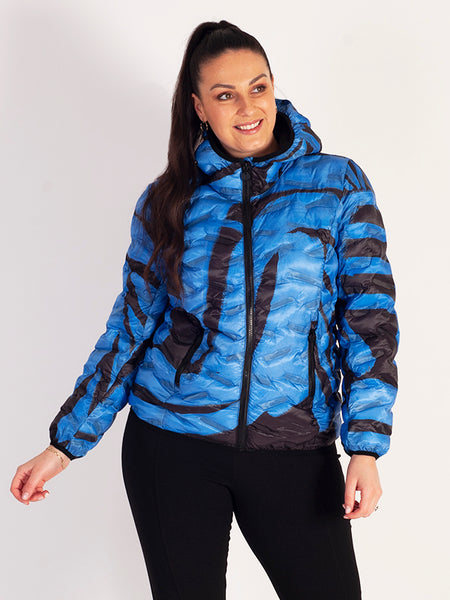 Midnight/Black Printed Lightweight Padded Jacket