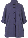 Hyacinth Stand Collar Heavy Crinkle Coat