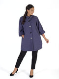 Hyacinth Stand Collar Heavy Crinkle Coat
