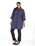 Hyacinth Stand Collar Heavy Crinkle Coat
