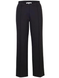 Black Ponte Roma Pull On Trouser with Pintuck Detail
