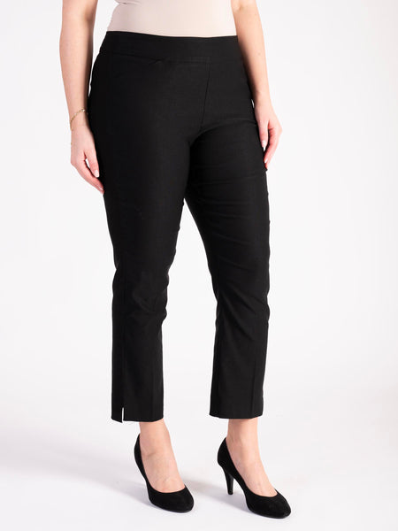 Black Slim Leg Pull On Trouser | Chesca Direct