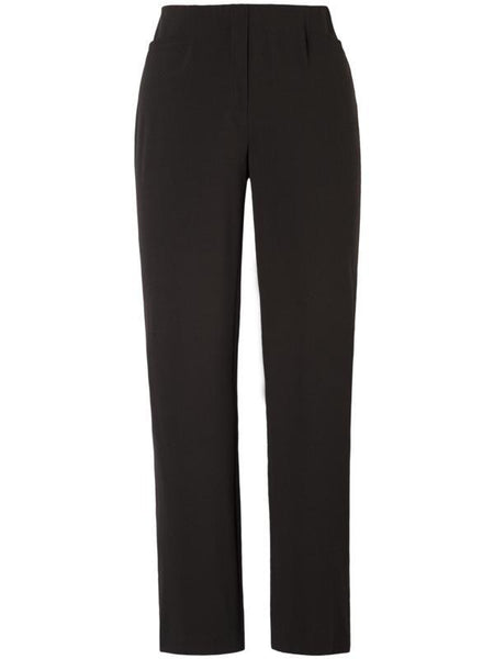 Black Pull On Flat Trouser