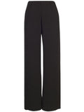 Black Fine rib trouser-slight flare