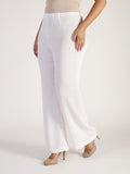 White Fine Crinkle Trouser