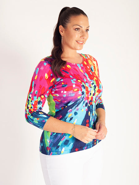 Multi Colour Burst Print Jumper