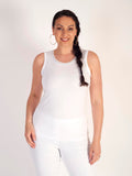 White Scoop Neck Vest