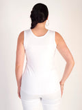 White Scoop Neck Vest