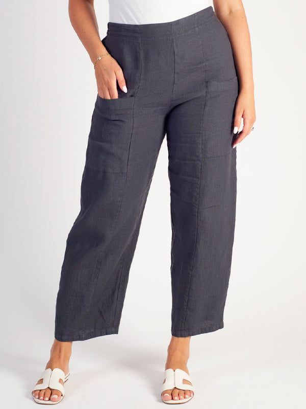Tesco Linen Trousers for Ladies  Cropped  Drawstring Trousers  DealDoodle