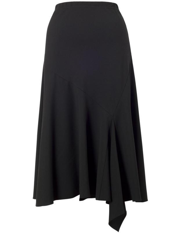 Red Ethnic Motifs Printed Flared Crepe Skirt