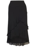 Black Layered Chiffon Skirt