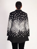 Luxury Black/Silver Floral Placement Jacquard Jacket