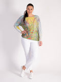 Floral Meadow Print Knitted Top