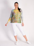 Floral Meadow Print Knitted Top