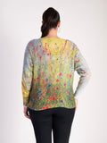 Floral Meadow Print Knitted Top