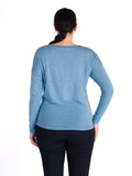 Aqua Sea Glitter Long Sleeve Top