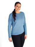 Aqua Sea Glitter Long Sleeve Top