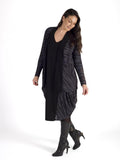 Black/Grey Textured Jersey Jacket
