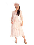 Rose Champagne Crush Pleat Satin & Chiffon  Shrug