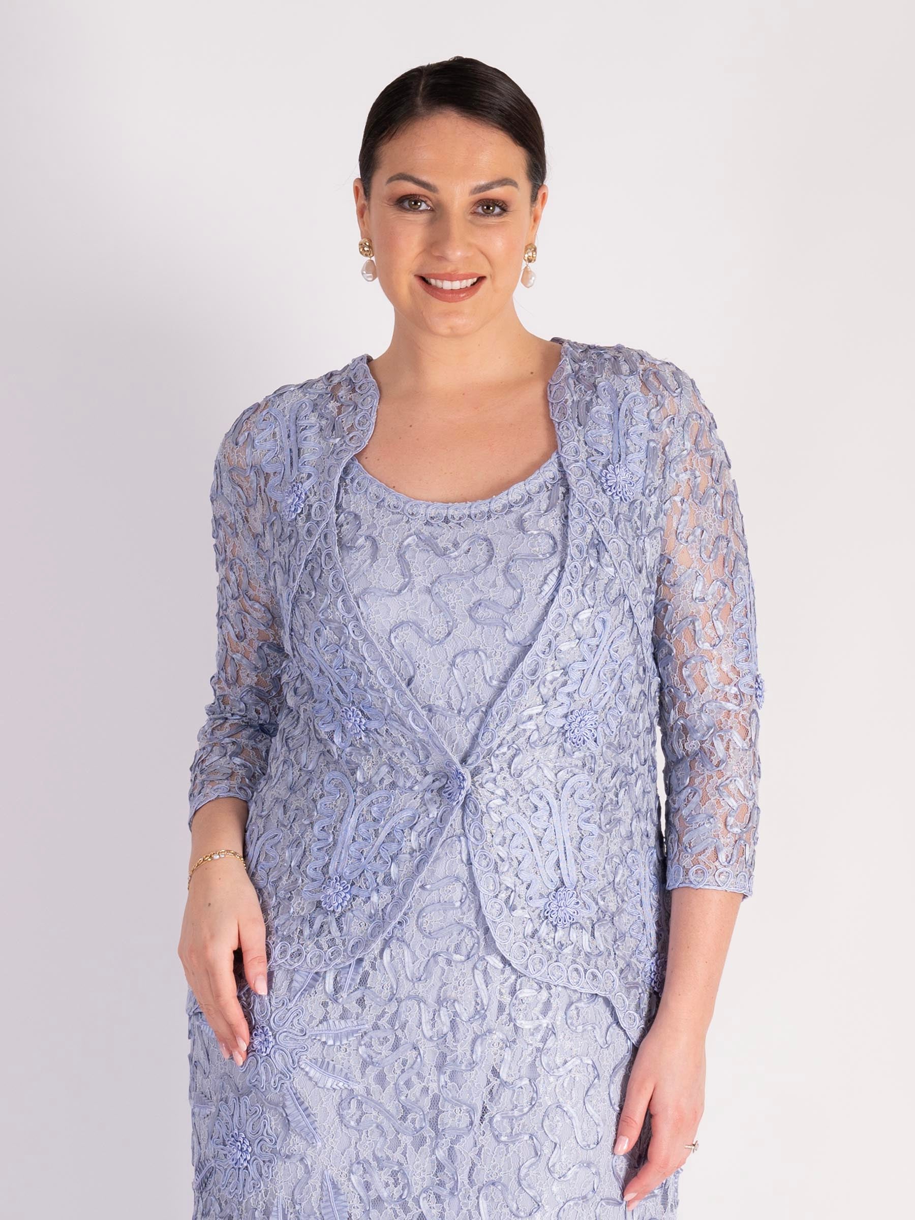 Sheath Lace Jacket Dress –