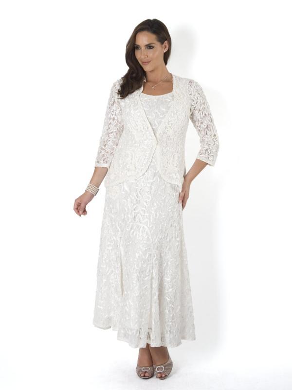 Ivory Lace with Cornelli Embroidered Trim Jacket | Chesca