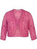 Rose Pink Embroidered and Beaded Bolero