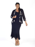 Navy/Ivory Ombre Cornelli Emb Lace Jacket