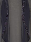 Navy Iridescent Bead Trim Shrug