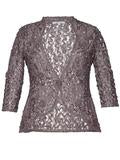 Mocha Lace cornelli embroidered trim jacket