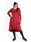 Cinnamon Ruched Jersey Dress