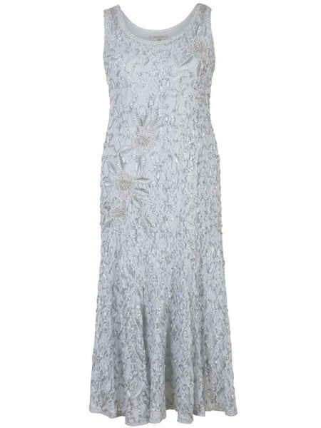 Aqua Cornelli Embroidered Lace Dress