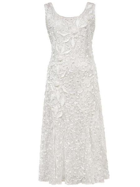 Ivory Lace Cornelli Embroidered Dress | Chesca