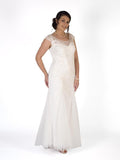 Ivory Lace Lined Wedding Dress