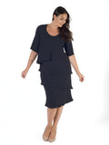 Multi Layered Crepe Dress