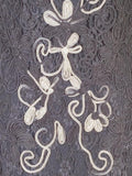 Steel/Ivory Ombre Cornelli Emb Lace Dress