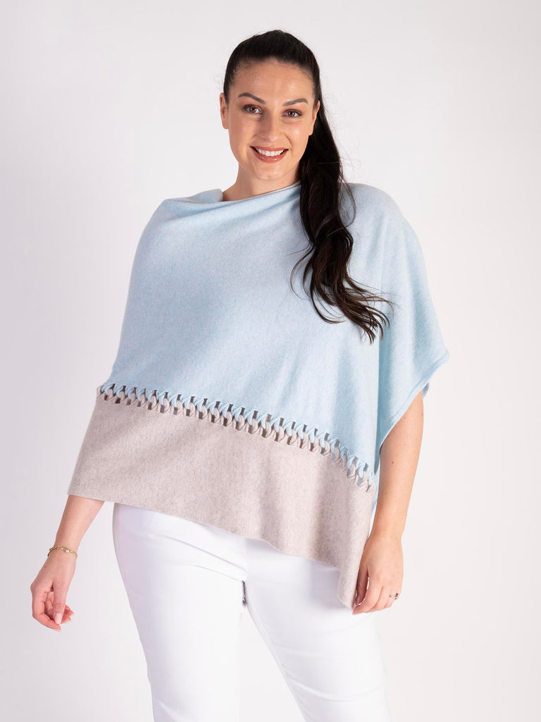 Plus size cashmere poncho sale