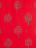 Red/Grey Tree Print Reversible Scarf