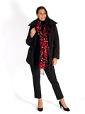 Red/Black Animal Print/Check Scarf