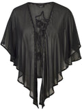 Black Lilly Beaded Shawl