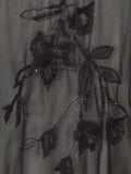 Black Lilly Beaded Shawl