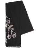 Blk/Ivory Lily Bead/Emb Chiffon Stole