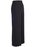 Black Pleat Trim Trousers 21Y203 alt2