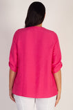 Pink Pintuck Linen Mix Shirt/Blouse